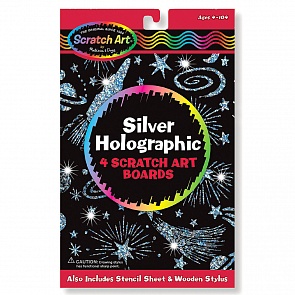 Набор для творчества Scrach art Серебряные голографии (Melissa&Doug, 5803_md)